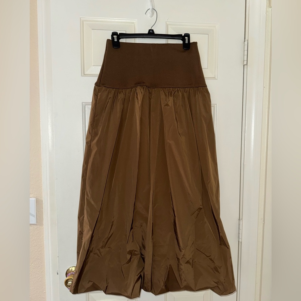 Elegant Brown A-Line Women's Skirt